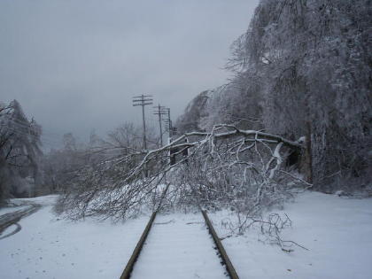 Looking toward the Old Railroad Bridge at Rockport.